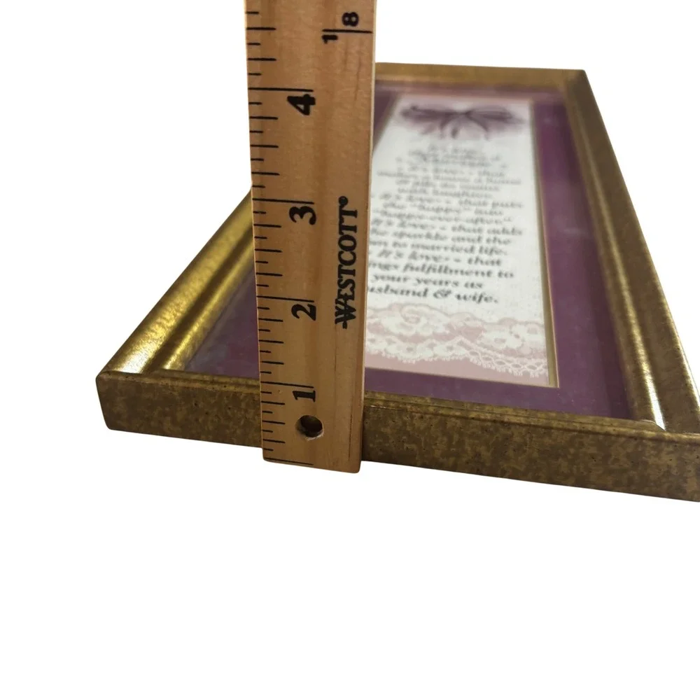 Imagine Design Marriage Framed‎ Wall Art Gold Purple Verse Wedding Gift Cottage